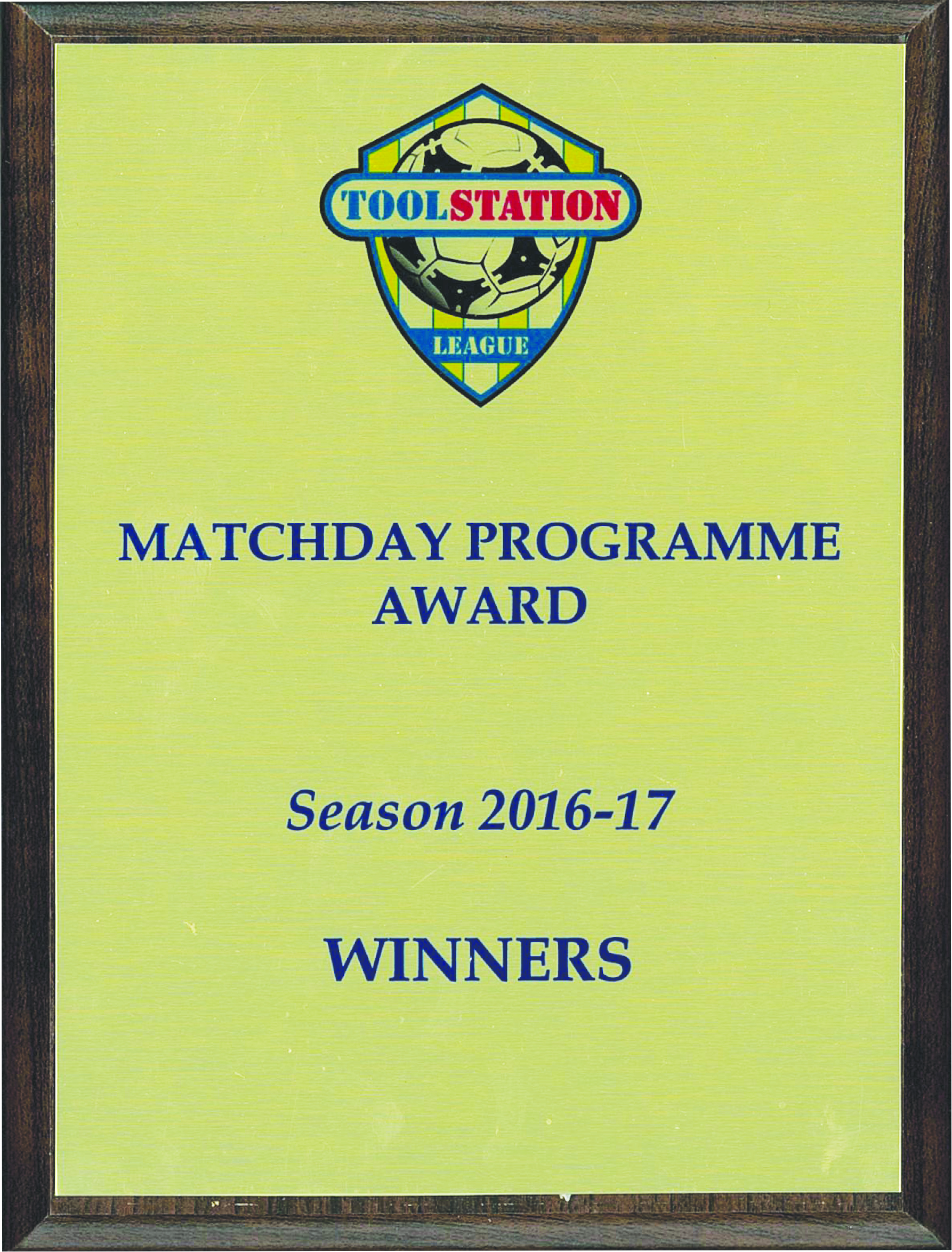 Matchday Programme Award
